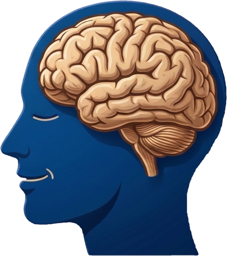Silueta de perfil con un cerebro, símbolo de Activando tu Mente